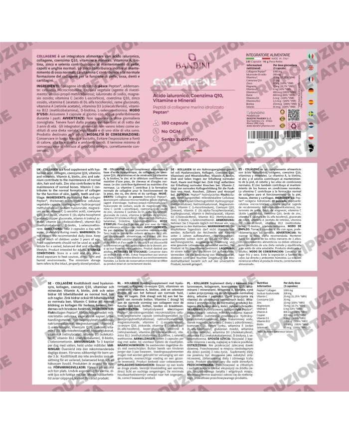 Collagene e Acido Ialuronico - 180 Capsule